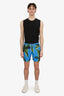 Blue Sky Inn Blue Palm Tree Print Swim Shorts Size S Mens