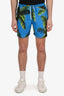 Blue Sky Inn Blue Palm Tree Print Swim Shorts Size S Mens