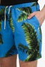Blue Sky Inn Blue Palm Tree Print Swim Shorts Size S Mens