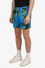 Blue Sky Inn Blue Palm Tree Print Swim Shorts Size S Mens