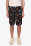 Undercover SS21 Black Floral Printed Shorts Size 2 Mens