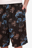 Undercover SS21 Black Floral Printed Shorts Size 2 Mens