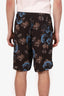 Undercover SS21 Black Floral Printed Shorts Size 2 Mens