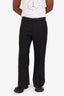 Wales Bonner Black Wool Shell Trim Études Trousers Size 48 Mens