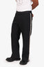 Wales Bonner Black Wool Shell Trim Études Trousers Size 48 Mens