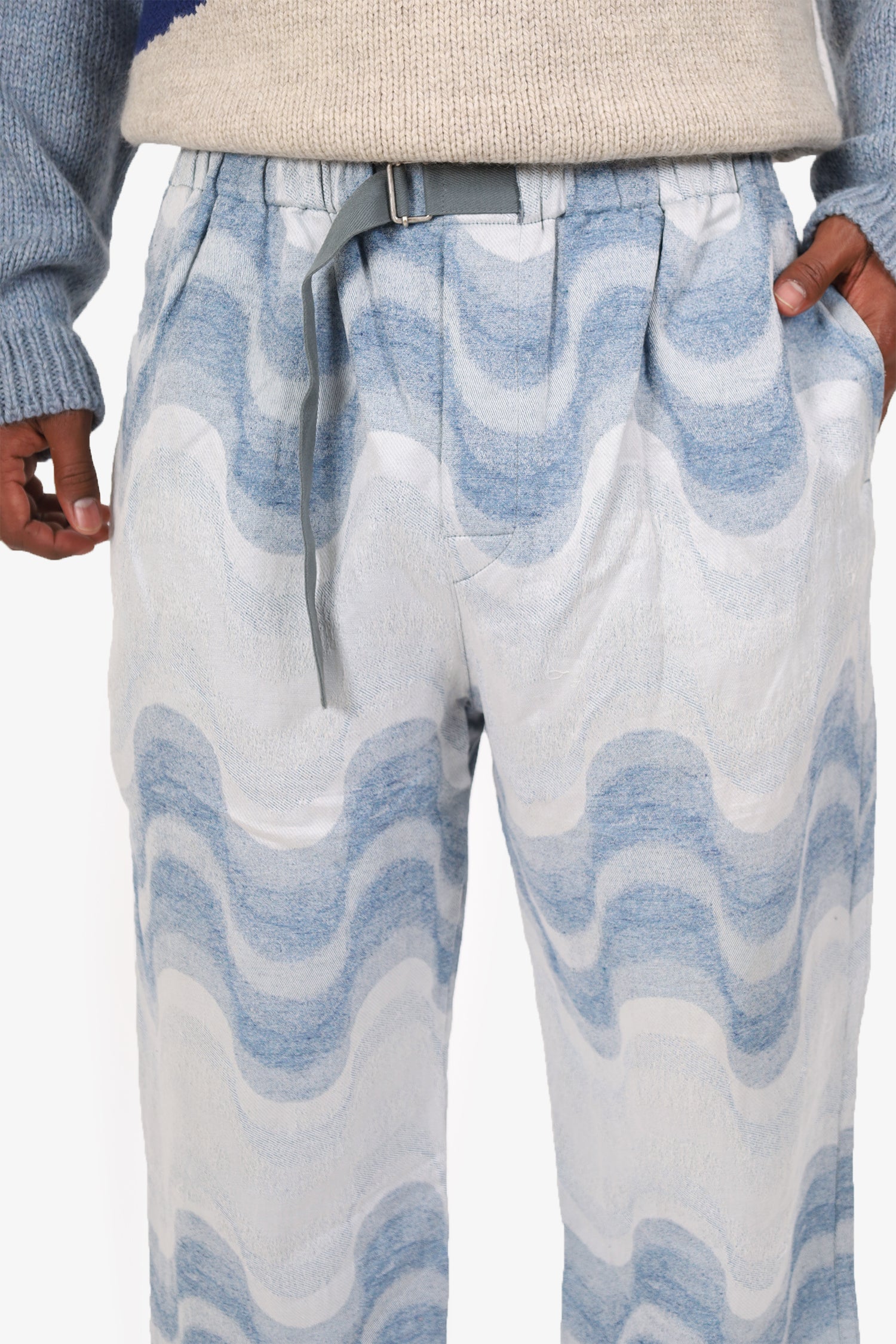 Dries Van Noten Blue Verner Panton Edition Piene Tris Trousers