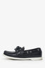 Saint Laurent Black Leather Boat Shoes Size 41
