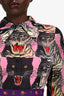 Gucci Tiger/Floral Print Midi Long Sleeve Dress Estimated Size M