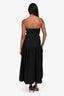 Shona Joy Black Linen Sleeveless Tiered Maxi Dress Size 2