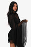 Rat & Boa Black Sheer Bell Sleeve Dress Size XS