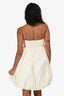 Malina White Strapless Bubble Hem Mini Dress Size XS