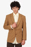 Valentino Brown Wool Single Breasted Blazer Size 50 Mens