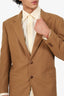 Valentino Brown Wool Single Breasted Blazer Size 50 Mens