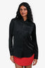 LILYSILK Black Silk Button-Up Blouse Size 2