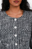 Majorelle Navy/White Tweed Faux Pearl/Crystal Jacket Size S