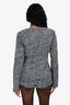 Majorelle Navy/White Tweed Faux Pearl/Crystal Jacket Size S