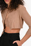Reformation Beige Cropped Cardigan + Tank Set Size XS