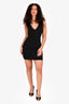 Pinko Black 'Pica' Feathered Mini Dress Size 4