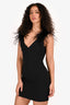 Pinko Black 'Pica' Feathered Mini Dress Size 4