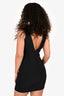 Pinko Black 'Pica' Feathered Mini Dress Size 4