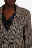 Anine Bing Brown/Black 'Diana' Wool Chevron Blazer Size M