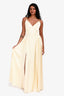 Club L Butter Yellow 'Jonas' Satin Maxi Dress Size 2