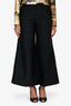 LILYSILK Black Wide Leg Cuffed Pants Size 2