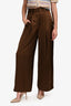 Lilysilk Brown Silk Wide Leg Pants Size 2