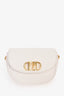 MCM White 'Travia' Leather Small Crossbody Bag