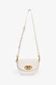 MCM White 'Travia' Leather Small Crossbody Bag