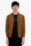 Fendi Yellow/Red Silk Zucca Reversible Jacket Size 46 Mens