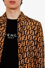Fendi Yellow/Red Silk Zucca Reversible Jacket Size 46 Mens