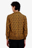 Fendi Yellow/Red Silk Zucca Reversible Jacket Size 46 Mens