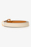 Hermes Ivory Leather H Pop Belt Size 70