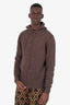 Dolce & Gabbana Brown Wool Hooded Knit Sweater Size 50 Mens