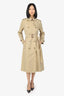Burberry Beige Kensington Heritage Long Trench Coat Size 6