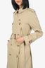 Burberry Beige Kensington Heritage Long Trench Coat Size 6