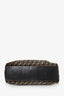 Fendi Black/Tobacco Velvet and Leather Medium Chef De Jour Bag