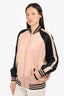 Saint Laurent 2016 Black/Pink Bomber Jacket Size 36