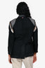 Thom Browne Black/Grey Wool/Silk Mesh Detail Blazer Size 38