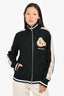Palm Angles Black/Beige Teddy Bear Zip Up Jacket Size S
