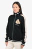 Palm Angles Black/Beige Teddy Bear Zip Up Jacket Size S