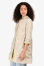 S Max Mara Beige/Yellow Nylon Reversible 3/4 Sleeve Coat Size 2 US