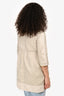 S Max Mara Beige/Yellow Nylon Reversible 3/4 Sleeve Coat Size 2 US
