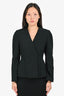 Stella McCartney Black Wool Double Breasted Cinch Waist Blazer Size 40