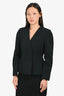 Stella McCartney Black Wool Double Breasted Cinch Waist Blazer Size 40