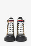 Gucci Black Leather Lace-Up Combat Boots Size 39
