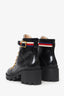 Gucci Black Leather Lace-Up Combat Boots Size 39