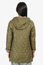 Burberry Green Quilted Hooded Coat Size XS