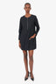 Maje Black Front Pocket/Zip Detail Mini Dress Size 2